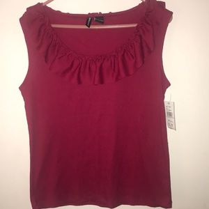 NWT Sleeveless Dark Red Jason Maxwell Large